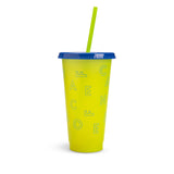 Kit de 5 vasos de plástico verano de 450 ml