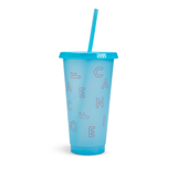 Kit de 5 vasos de plástico verano de 450 ml