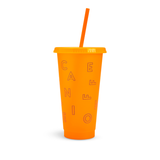 Kit de 5 vasos de plástico verano de 450 ml