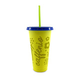 Vaso de plástico con popote