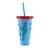 Vaso de plástico con popote