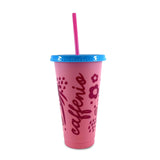 Vaso de plástico con popote
