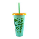 Vaso de plástico con popote